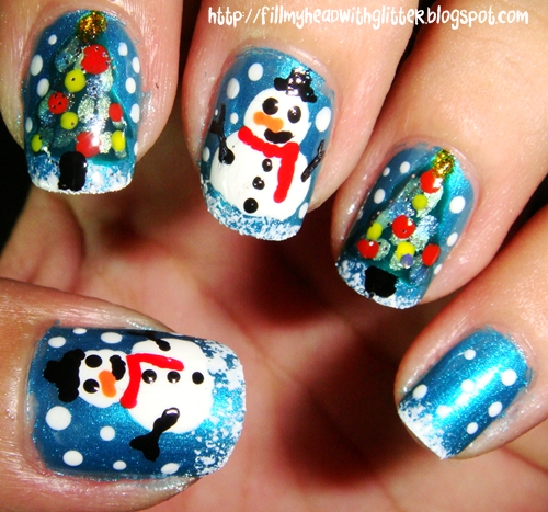 Christmas Tree Nail Art Pictures Wallpapers